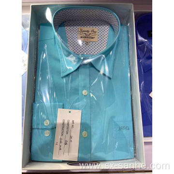 Pure Cotton Casual Shirts Men Square